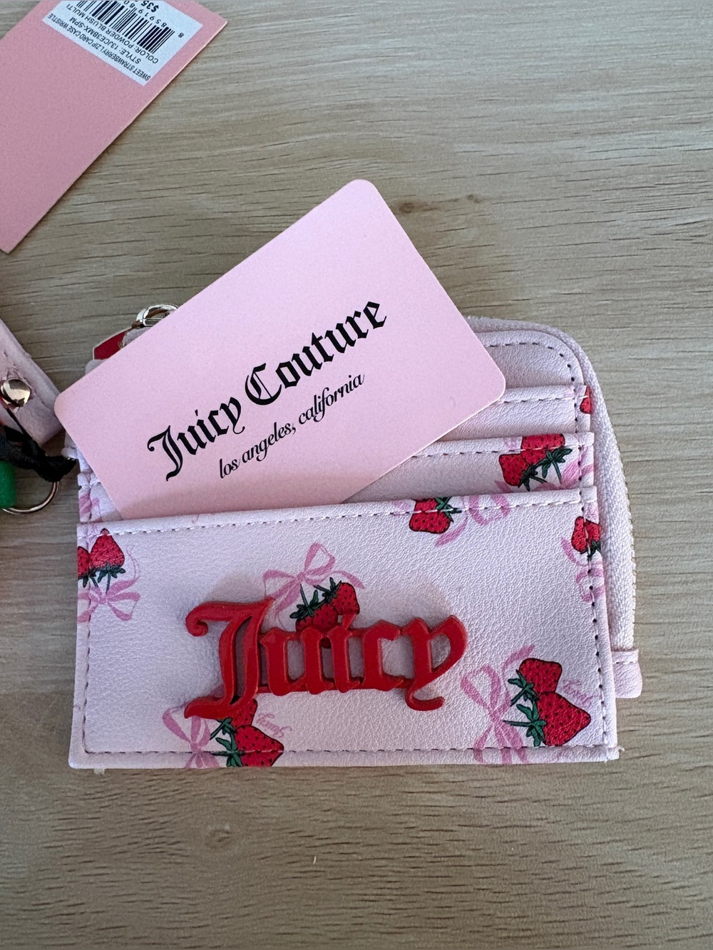 JUICY COUTURE Sweet Strawberry Cardholder Wristlet - Picture 3 of 7